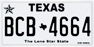 TX license plate BCB4664