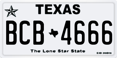 TX license plate BCB4666