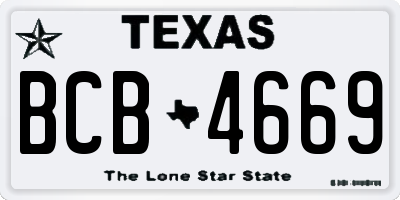TX license plate BCB4669