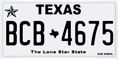 TX license plate BCB4675