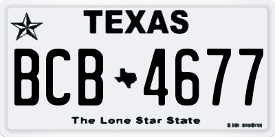 TX license plate BCB4677