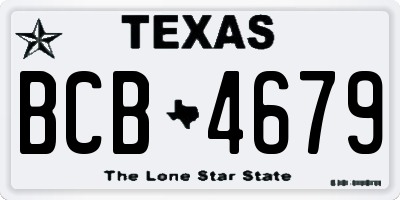 TX license plate BCB4679