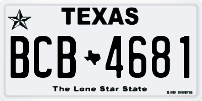 TX license plate BCB4681
