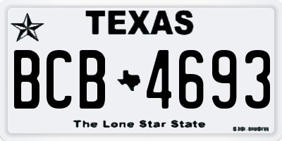 TX license plate BCB4693
