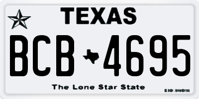 TX license plate BCB4695