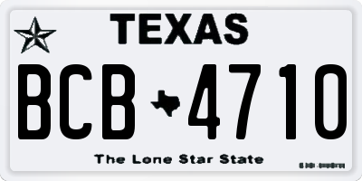 TX license plate BCB4710