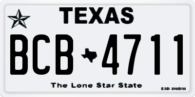 TX license plate BCB4711