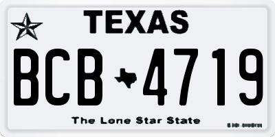 TX license plate BCB4719
