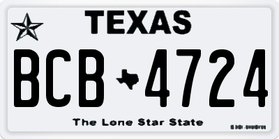 TX license plate BCB4724