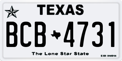 TX license plate BCB4731