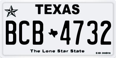 TX license plate BCB4732