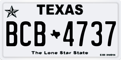 TX license plate BCB4737