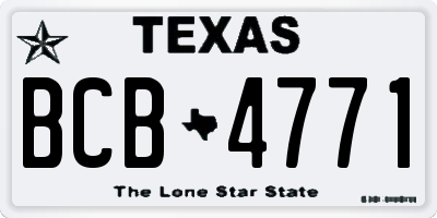 TX license plate BCB4771