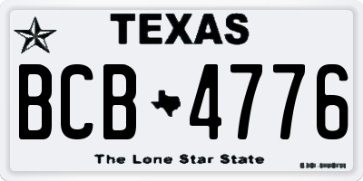 TX license plate BCB4776