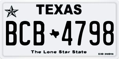 TX license plate BCB4798