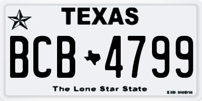 TX license plate BCB4799