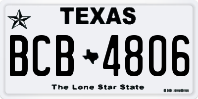 TX license plate BCB4806