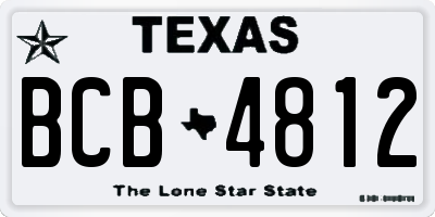 TX license plate BCB4812