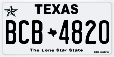 TX license plate BCB4820