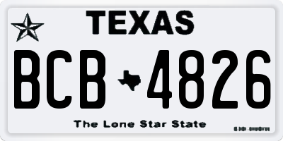 TX license plate BCB4826