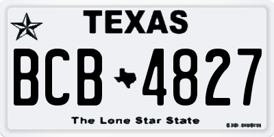 TX license plate BCB4827