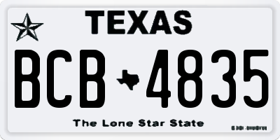 TX license plate BCB4835