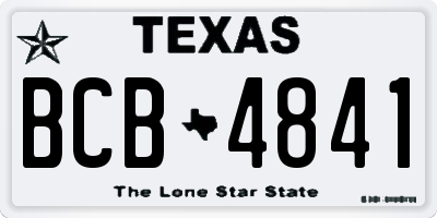 TX license plate BCB4841