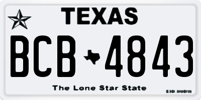 TX license plate BCB4843