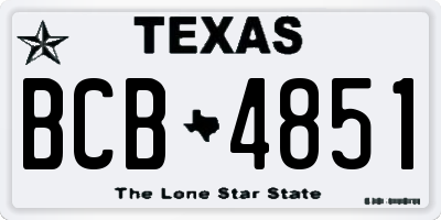TX license plate BCB4851