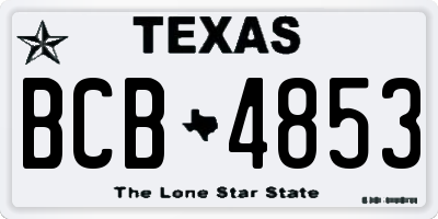 TX license plate BCB4853