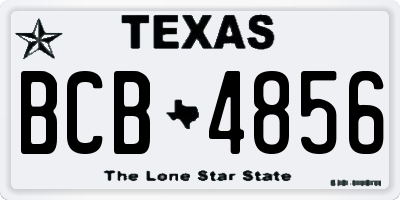 TX license plate BCB4856