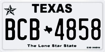 TX license plate BCB4858