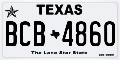 TX license plate BCB4860