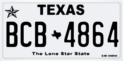 TX license plate BCB4864