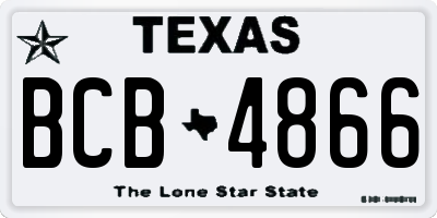 TX license plate BCB4866