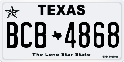 TX license plate BCB4868