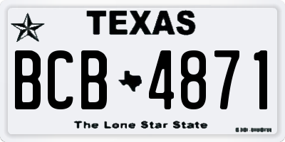 TX license plate BCB4871