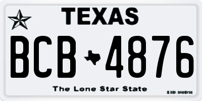 TX license plate BCB4876