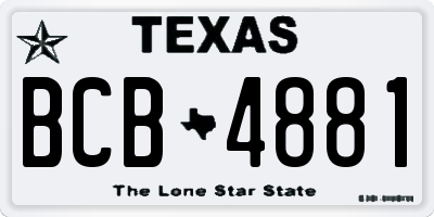 TX license plate BCB4881