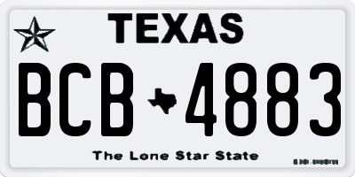 TX license plate BCB4883