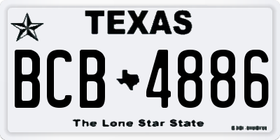 TX license plate BCB4886
