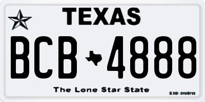 TX license plate BCB4888