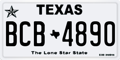 TX license plate BCB4890