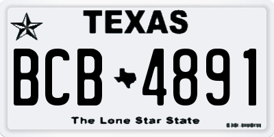 TX license plate BCB4891