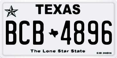 TX license plate BCB4896