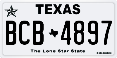 TX license plate BCB4897