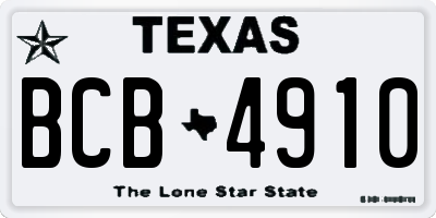 TX license plate BCB4910