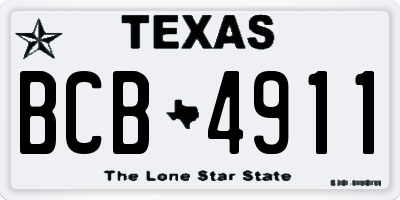TX license plate BCB4911