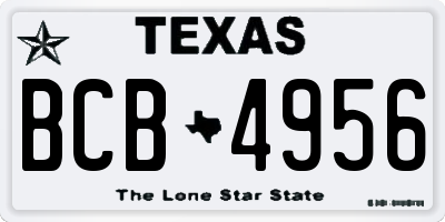 TX license plate BCB4956