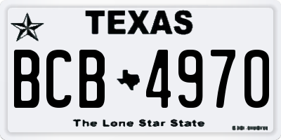TX license plate BCB4970